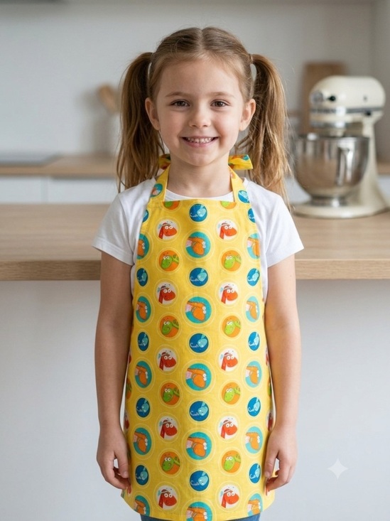 Handmade Other - 2013 - Kids Apron Yellow Cartoon Print Halter